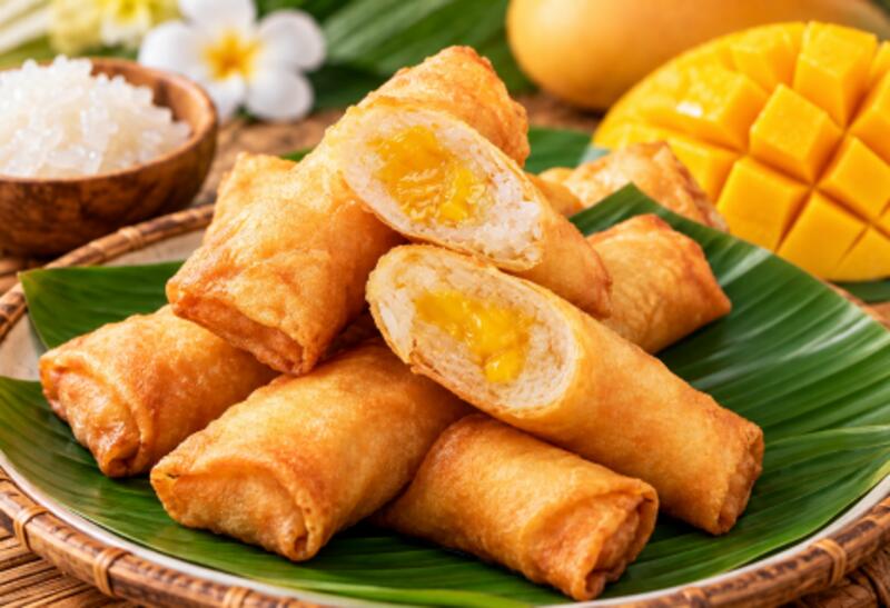 Mango Sticky Rice Spring Rolls (4pcs)